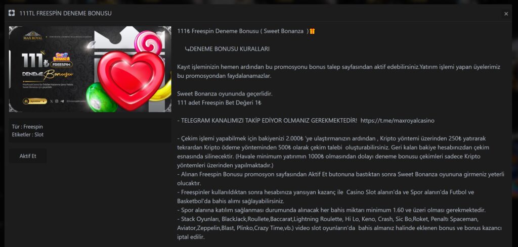 maxroyalcasino deneme bonusu